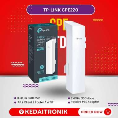 TP-LINK CPE220 2.4GHz Outdoor Access Point CPE 220 TPLINK Long Range putih