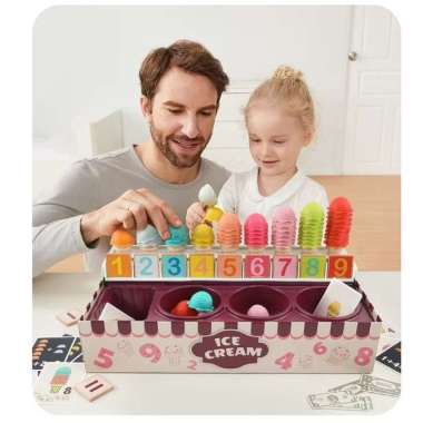 Top Bright Math Logic Ice Cream Number mainan edukasi belajar angka