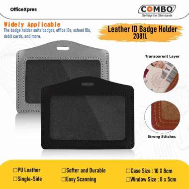 ID Card Kulit / Name Tag Kulit / Card Holder Horizontal / Tempat Kartu Id Card / Name Badge Kulit /
