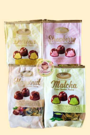 Coklat import | Alessio chocolate praline import Malaysia rasa matcha durian hazelnut halal Matcha