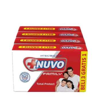 NUVO FAMILY MILD PROTECT SABUN BATANG BIRU MERAH HIJAU 76 GRAM 13 lemon