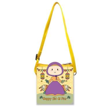 Sling 3D Lebaran Tas Selempang Anak Dompet Fitrah Angpao Idul Fitri Eid Al Fitr 212 Girl Bedug Kunin