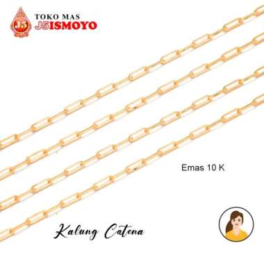 Kalung Emas 10 Karat Catena Polos Simple J5 Ismoyo