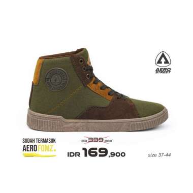 Aerostreet 37-44 Carpenter Mocca Olive Coklat - Sneakers Casual 39