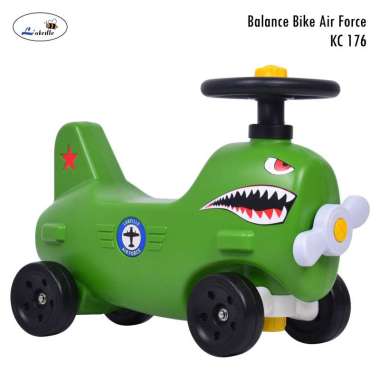 Labeille KC 176 Air Force Balance Bike Sepeda Roda 3 Keseimbangan Anak Bayi Green
