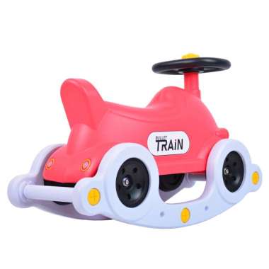 Labeille KC 179 2in1 Bullet Train Balance Bike Rocking Sepeda Roda 3 Keseimbangan Anak Bayi Blue