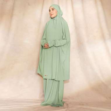 Lozy Hijab - Shameera Prayer Set Series 2 (Mukena Umroh Jersey Tangan Lozy x Hamidah) Matcha