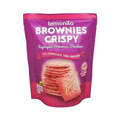 Lemonilo - Keripik BROWNIES CRISPY STRAWB KEJU