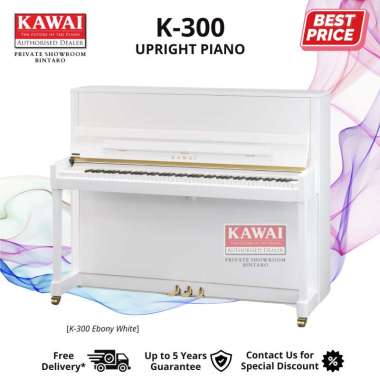 Kawai K300 Upright Piano Authorized Dealer Resmi Putih