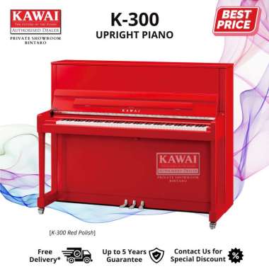 Kawai K300 Upright Piano Authorized Dealer Resmi Merah