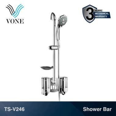 VONE Hand Shower Mandi Tiang Genggam Kepala Shower Full Set TS-V246 Chrome