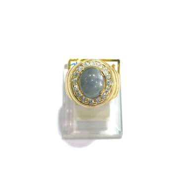 Cincin Blue Safir Birma Uk 19 Emas Kuning 850