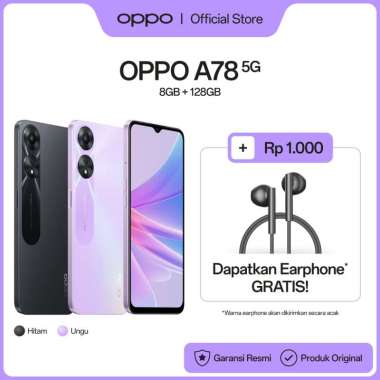 OPPO A78 5G 8GB/128GB [33W SUPERVOOC+5000mAh Battery, RAM 8GB+8GB, OPPO Glow Design, NFC Support] Bl