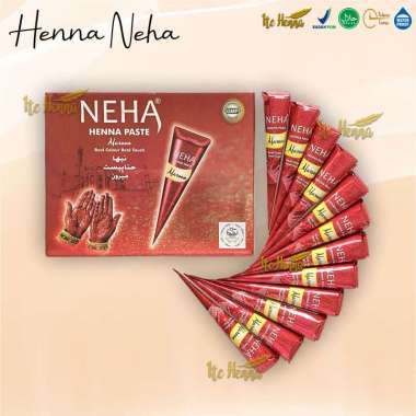 Neha Henna Cone 1 Box isi 12pcs Maroon
