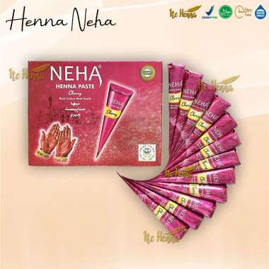 Neha Henna Cone 1 Box isi 12pcs Cherry
