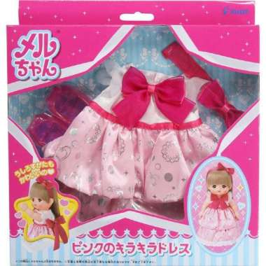 Mainan Anak Perempuan Pakaian Mell Chan Pink Star Dress