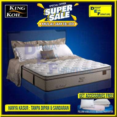 King Koil Chiro Endorsed Kasur Springbed 200 x 200 Putih. Jawa