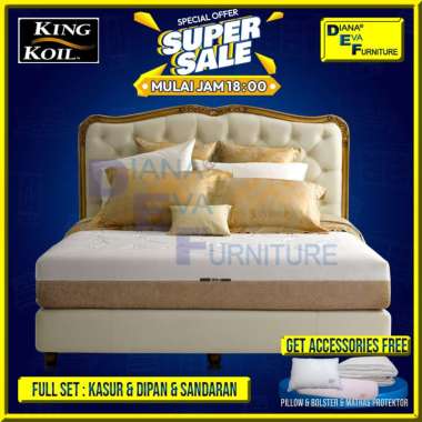King Koil Princess Anna Full Set Kasur Matras Full Latex 160 x 200 putih