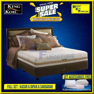 King Koil Princess Elizabeth Full Set Kasur Matras Latex 160 x 200 putih