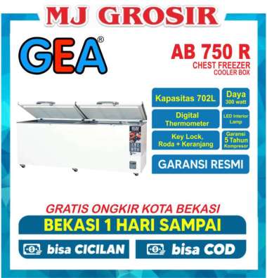GEA AB 750 CHEST FREEZER BOX 750 L LEMARI PEMBEKU 750 LITER BY GEA putih