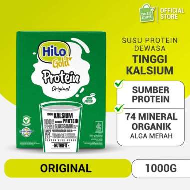HiLo Gold Original 1000g - Susu Tinggi Kalsium Rendah Lemak