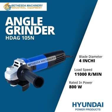 Hyundai Mesin Gerinda Angle 800 Watt HDAG105N / Gerinda Tangan