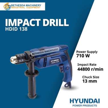 Mesin Impact Drill / Mesin Bor Listrik Hyundai HDID 138 Besar 13mm Bor Hyundai