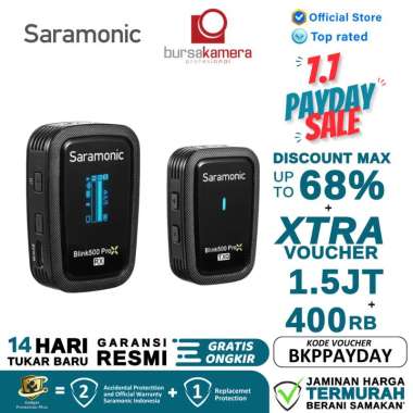 BKP Saramonic Blink 500 ProX Q1 2.4GHz Dual-Channel Wireless Microphone Original RESMI