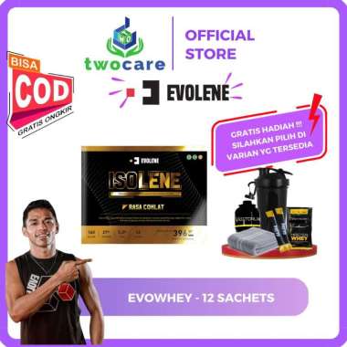 Evolene Isolene Isolate Whey Isolate 1 Box 12 sachet Strawberry | Shaker Evolene