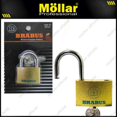 BRABUS D88-30 Gembok Pendek 30 mm Kuning Kunci Pagar Rumah Padlock