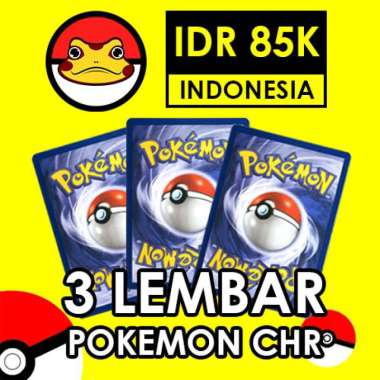 Promo Set 3 Kartu Pokemon Character Rare CHR - Original TCG Pokemon Indonesia