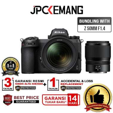 JPC KEMANG Nikon Z6 II Nikon Z6II Nikon Z6 Mark II Kit 24-70mm f4 GARANSI RESMI with Z 50mm f1.4