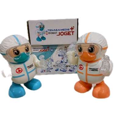 mainan robot tenaga medis joget /dance / robot joget pakai APD / Robot pahlawan covid