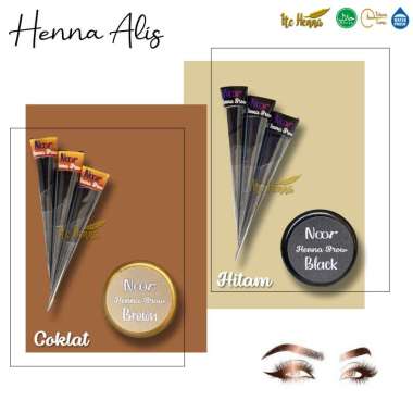 Henna Alis warna coklat dan hitam ( Ecer 1pc ) Cetakan Alis