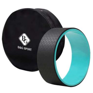 B&G SPORT RODA YOGA/ YOGA WHEEL / YOGA WHEEL GYM / FITNESS YOGA STRECHING 33CM + TAS HITAM + TAS