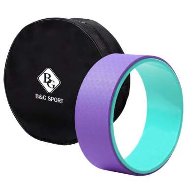 B&G SPORT RODA YOGA/ YOGA WHEEL / YOGA WHEEL GYM / FITNESS YOGA STRECHING 33CM + TAS UNGU + TAS