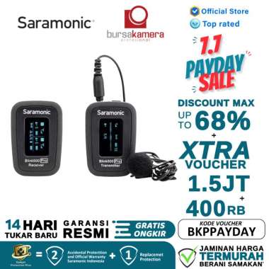 BKP Saramonic BLINK 500 B1 TX+RX Wireless Mic for Camera & Mobile Garansi RESMI