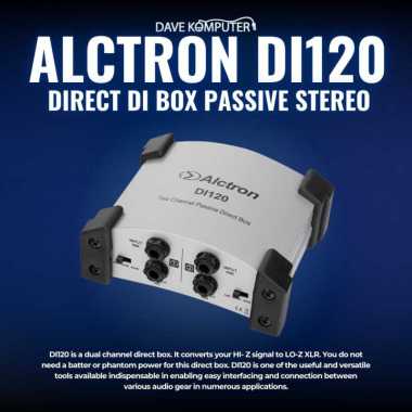 Alctron DI120 / DI 120 / DI-120 Direct DI Box Passive Pasif Stereo