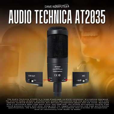 Audio Technica AT2035 Microphone AT2035 + Kabel