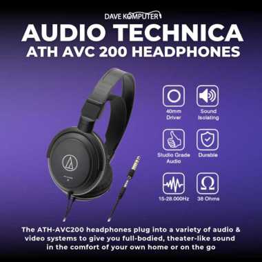 Audio Technica ATH AVC200 / AVC-200 / AVC 200 Headphone