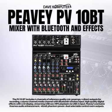 Peavey PV10BT / PV 10BT / PV 10 BT Mixer with Bluetooth and Effects