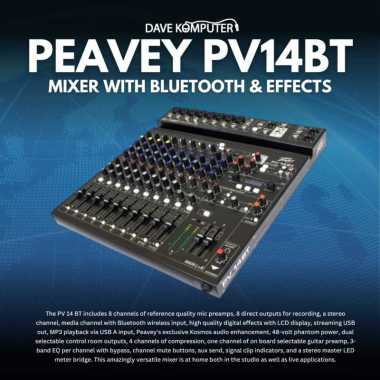 Peavey PV14BT / PV 14BT / PV 14 BT Mixer with Bluetooth and Effects