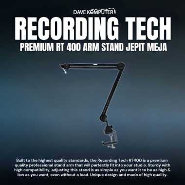 Recording Tech RT400 / RT 400 / RT-400 arm Stand Mic Jepit Meja