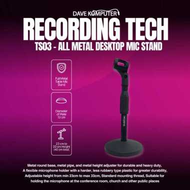 Recording Tech TS03 - All Metal Desktop Mic Stand