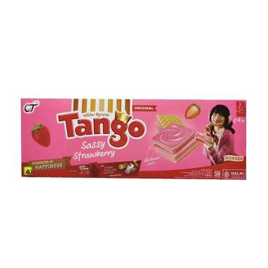 Tango - Wafer Renyah Klasik - KOTAK 133 gr STROBERI