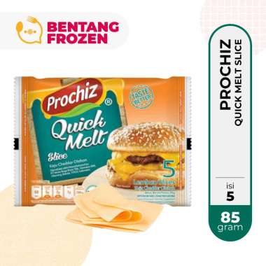 Prochiz Quick Melt Keju Cheddar Olahan Slice [Isi 5 Lembar/Slices]