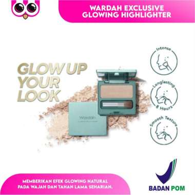 WARDAH EXCLUSIVE GLOWING HIGHLIGHTER SHIMMER MAKEUP WAJAH