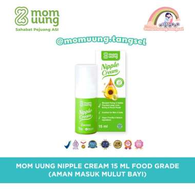 Mom Uung Nipple Cream 15ml Food Grade Momuung Official Krim Pereda Puting Lecet Aman Masuk Mulut Bay