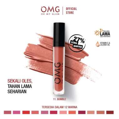 OMG Oh My Glam Matte Kiss Lipcream Coffee Edition 3.5gr - Lipcream LCream 11 Bumble