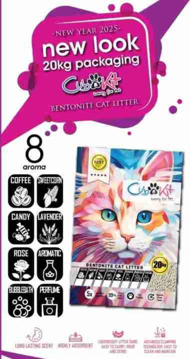 PASIR CUB N KIT 20KG WANGI CLUMPING NO DUST SAME SAY